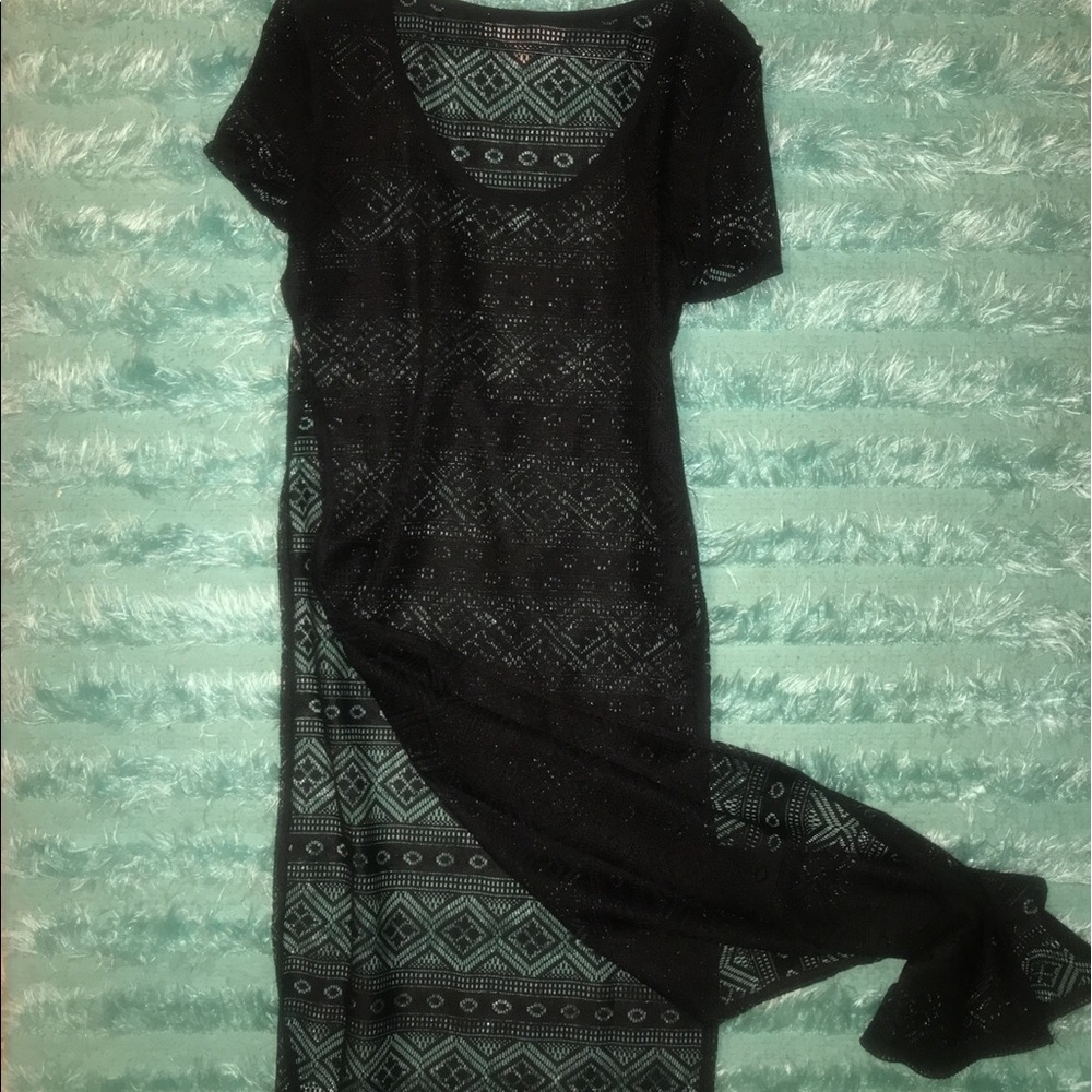 Black bathing suit cover up